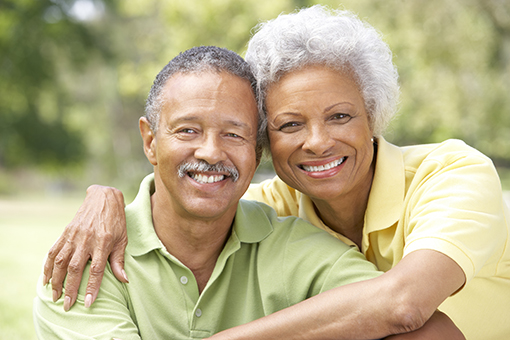 Portrait Of Senior Couple In Park